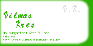 vilmos kres business card